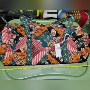 Vera Bradley Anthropologie Duffle Nwt Teddy Bear Print